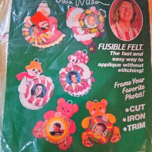 Erica Wilson Fusible Felt Santa & Friends Picture Frame Ornaments Kit 7004  Cut